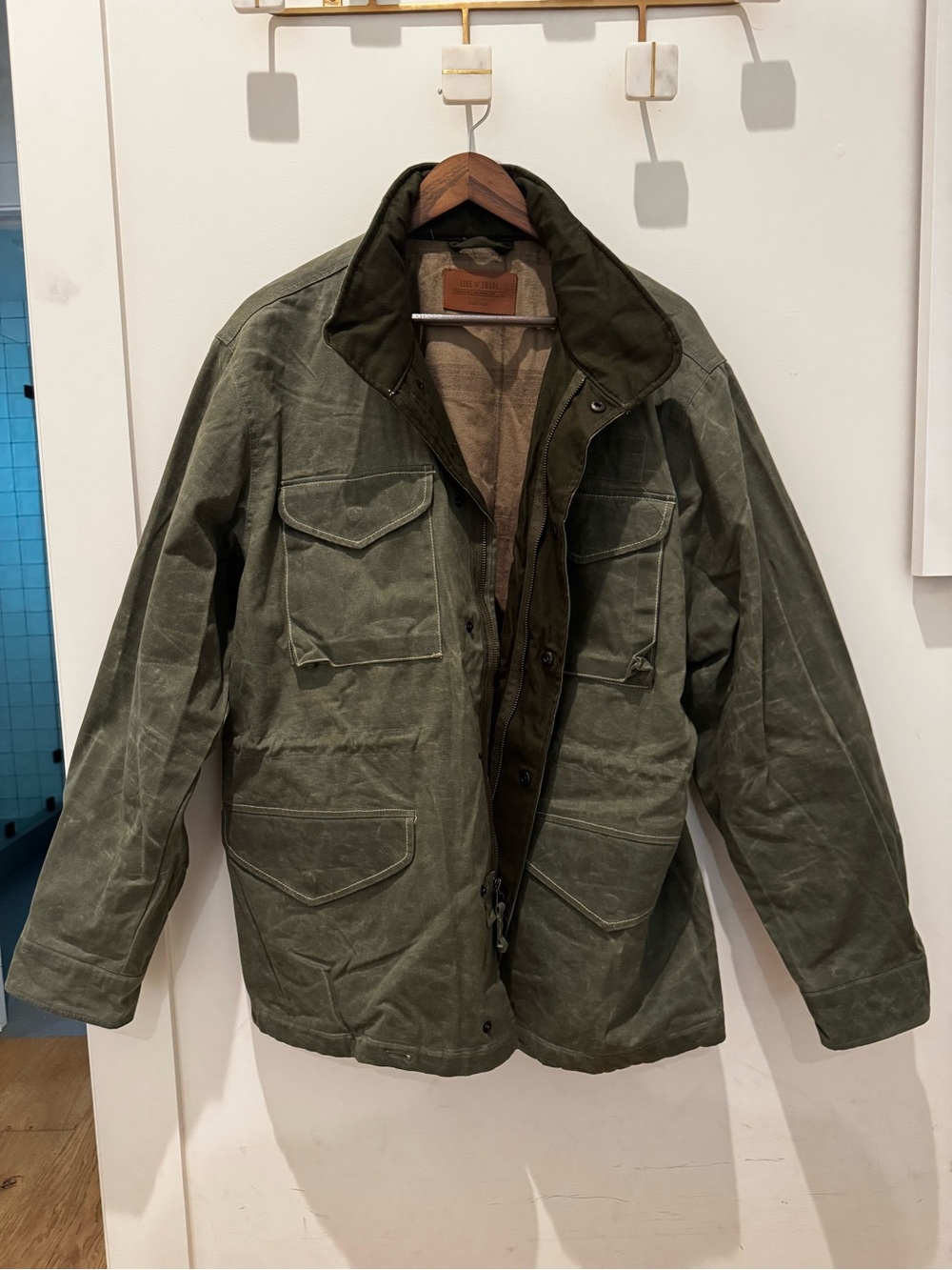 Line Of Trade | NWOT | Waxed M-65 Men's Olive Green Field Jacket | XL